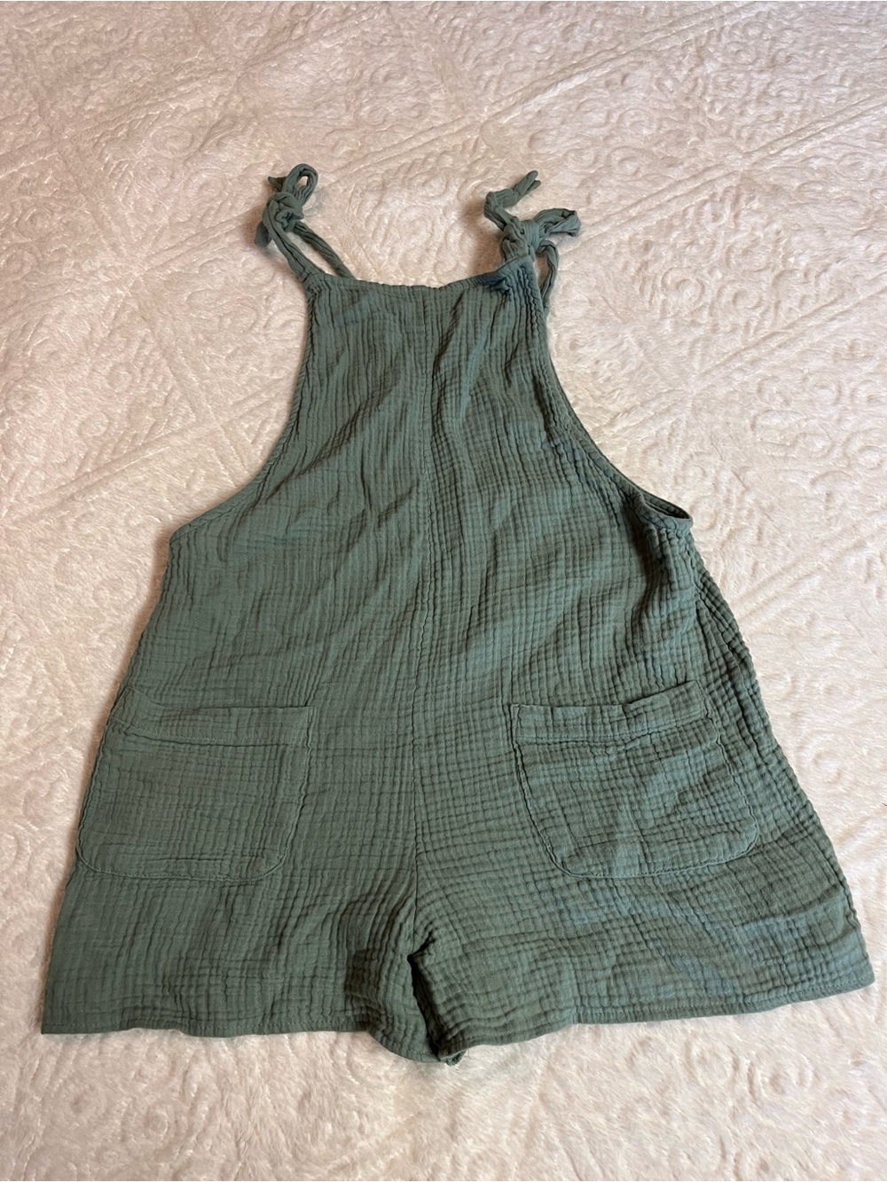 wild fable Sage Green Gauze Tie-Strap Romper